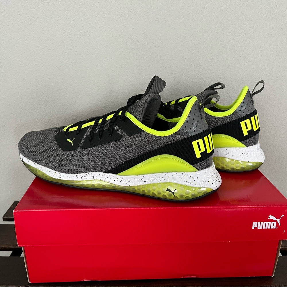 Puma - Training - Cell Descent Weave -black & neon yellow-ish/ green-ish - 11.5